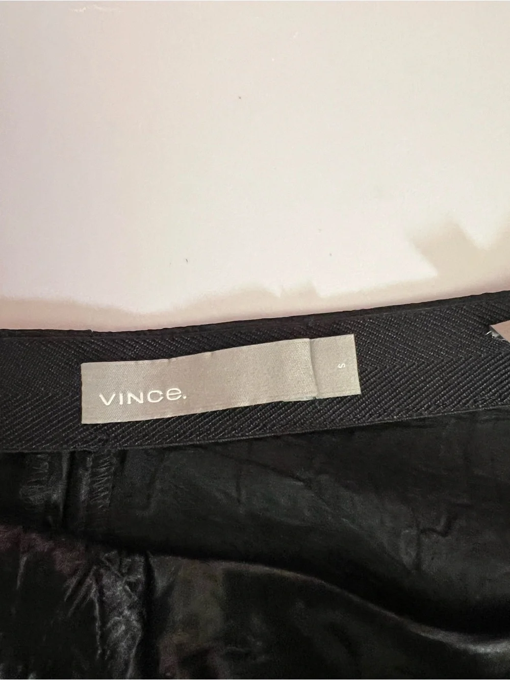 Vince Black Satin-Look A-Line Skirt